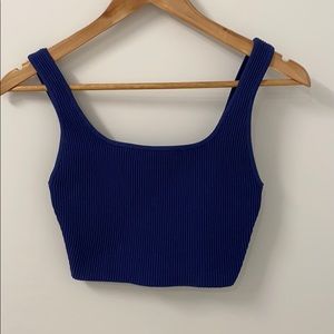 Aritzia Babaton cropped ribbed tank top